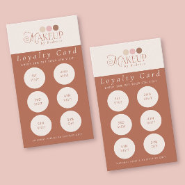 Cartão de Fidelidade de Maquiador da Elegant Logo