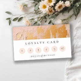 Cartão de fidelidade de Textura de Pintura Dourada