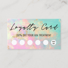 cartão de fidelidade de textura opal delicada