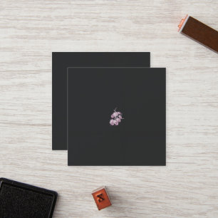 Cartão De Fidelidade desenho de uma planta com flores roxas