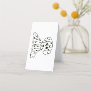 Cartão De Fidelidade Desenho simples de um cão dalmata de pelúcia em pr