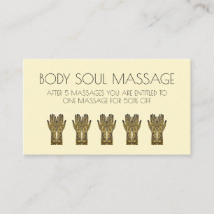 Cartão De Fidelidade Design de Mãos de Henna Mehndi