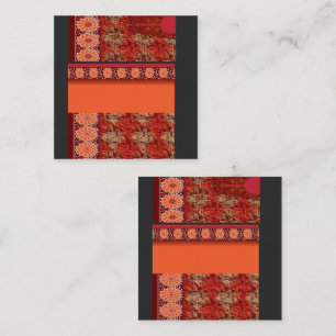Cartão De Fidelidade design de padrão vermelho e dourado