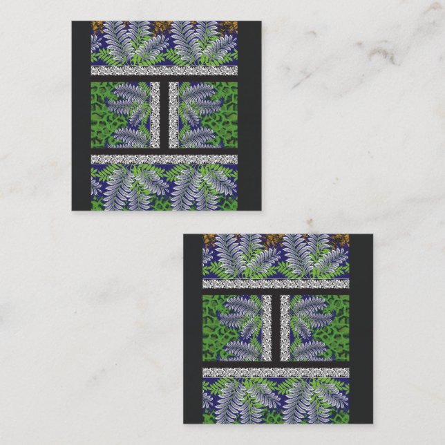 Cartão De Fidelidade design de um padrão verde e amarelo (Frente/Verso)