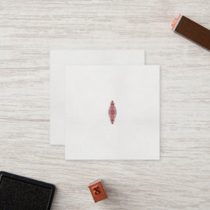 Cartão De Fidelidade design de um padrão vermelho e branco