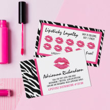 Distribuidor de Lipstick Zebra Kiss Lábios Lealdad