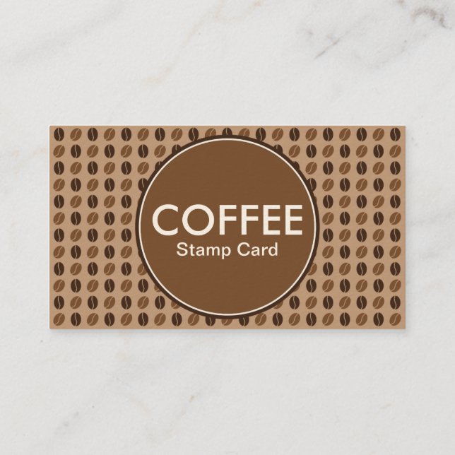 cartão de fidelidade do centro de café (Verso)