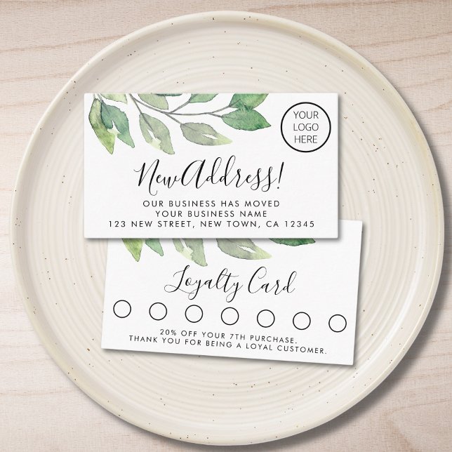 Cartão de fidelidade do cliente de logotipo (Criador carregado)