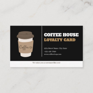 Cartão de Fidelidade do Cliente de Xícaras de Café