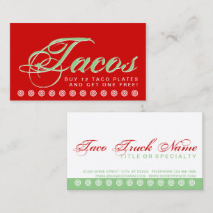 cartão de fidelidade do cliente TACOS de script