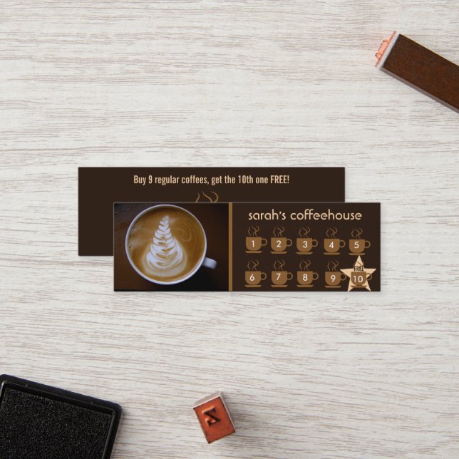 cartão de fidelidade do compro de café (Frente/Verso In Situ)
