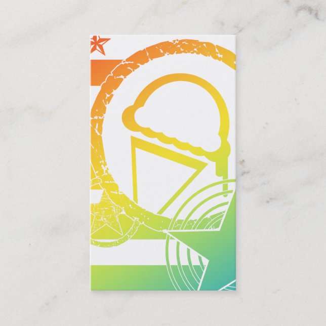 cartão de fidelidade do dripz do sorvete (Frente)