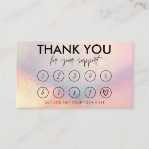 Cartão de fidelidade do logotipo do Cabelo de Maqu