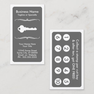 cartão de fidelidade do mod KEY