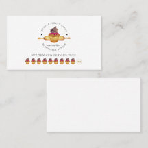 Cartão de fidelidade do pino de rolagem do Cupcake