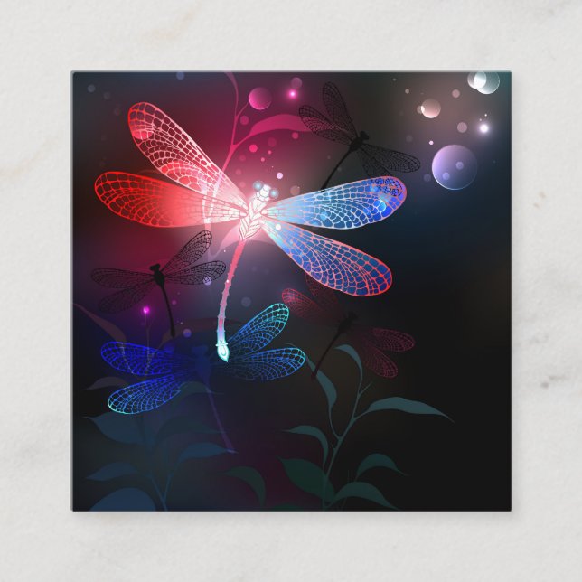 Cartão De Fidelidade Dragonfly vermelha (Frente)