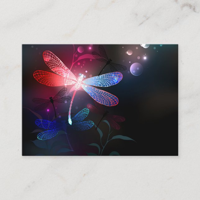Cartão De Fidelidade Dragonfly vermelha (Frente)