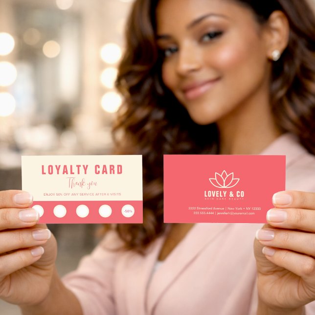 Cartão de Fidelidade e Recompensas Elegant Rose &  (Criador carregado)