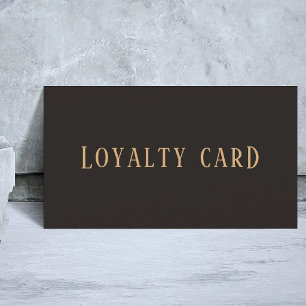 Cartão De Fidelidade Elegância Minimalista Marfim Preto Dourado