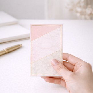 Cartão De Fidelidade Elegant Blank Loyalty Card – Blush & Gold Design