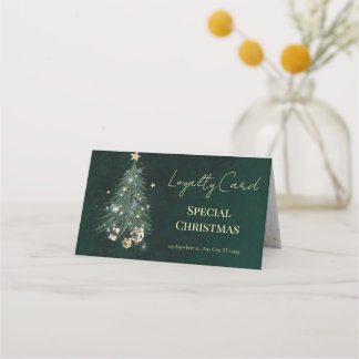 Cartão De Fidelidade Elegant Christmas Tree Loyalty Card!