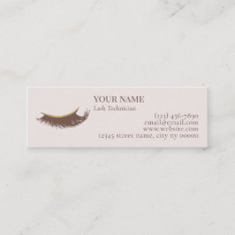 Cartão De Fidelidade Elegant Lash Technician Thank you Card