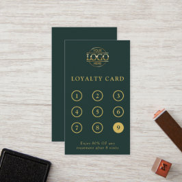 Cartão De Fidelidade Elegant Minimalist Custom Small Business Logo