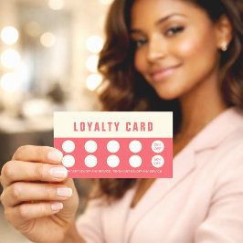 Cartão De Fidelidade Elegant Rose & Ivory Beauty Loyalty & Rewards Card