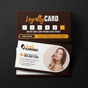 Cartão De Fidelidade Elegant Spa Salão de Beleza Maquiagem Unhas & Trat