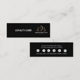 Cartão De Fidelidade Elegant white and black beauty salon