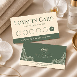 Cartão De Fidelidade Elegante Esteticista de Salão de Spa em Terracota