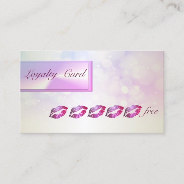 Cartão De Fidelidade Elegante Moderno, Bokeh,Cartão de Lealdade para Lá (Frente)