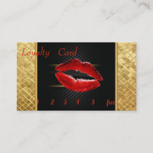 Cartão de Fidelidade Elegante Preto, Lantejoulas D