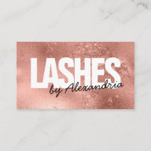 Elegantes de Eyelashes Dourados com Rosa de Lashes