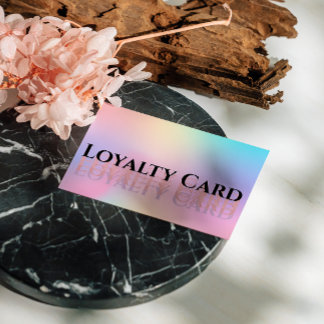 Cartão De Fidelidade Estheticista Rosa Holográfico Iridescente Feminina