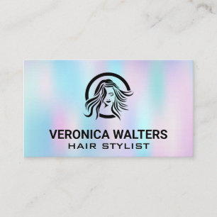 Cartão De Fidelidade Estilista de Cabelos  Logotipo de cabelo para uso 