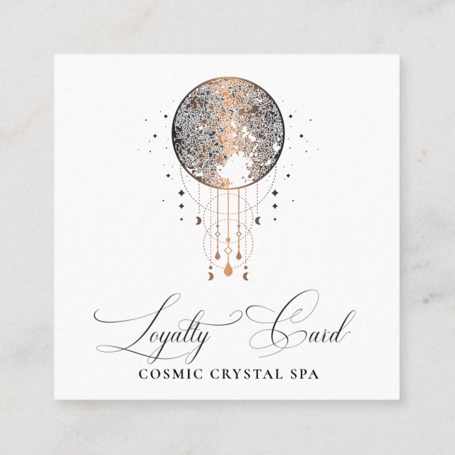 Cartão De Fidelidade *~* Estrelas Célestiais Cósmicas QR Recompensas Do (Verso)
