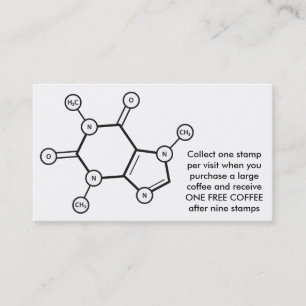 Cartão De Fidelidade estrutura molecular cafeína