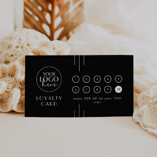 Cartão de Fidelidade EVERLY Black Logo Business Re