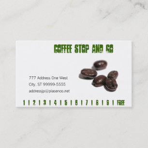 Cartão De Fidelidade Feijões de café