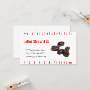 Cartão De Fidelidade Feijões de café