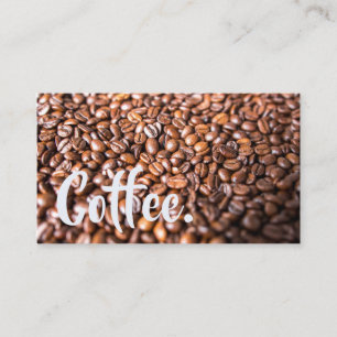Cartão De Fidelidade Feijões De Café Brilhantes, Simples Punch Duplo