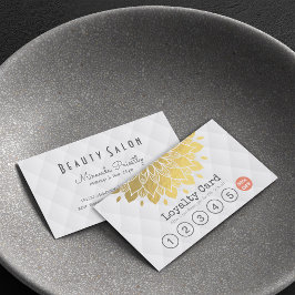 Cartão De Fidelidade Folha de Lealdade Dourada Maqueamento do Cabelo Br