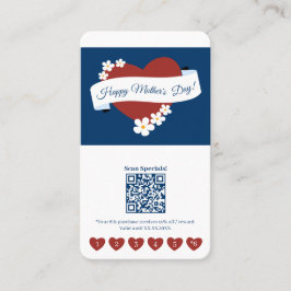 Cartão De Fidelidade Formato de Retrato de Banner de Dia de as mães Ver