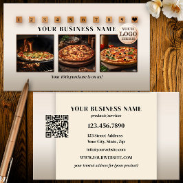 Cartão De Fidelidade Fotos do Código QR do Logotipo Moderno