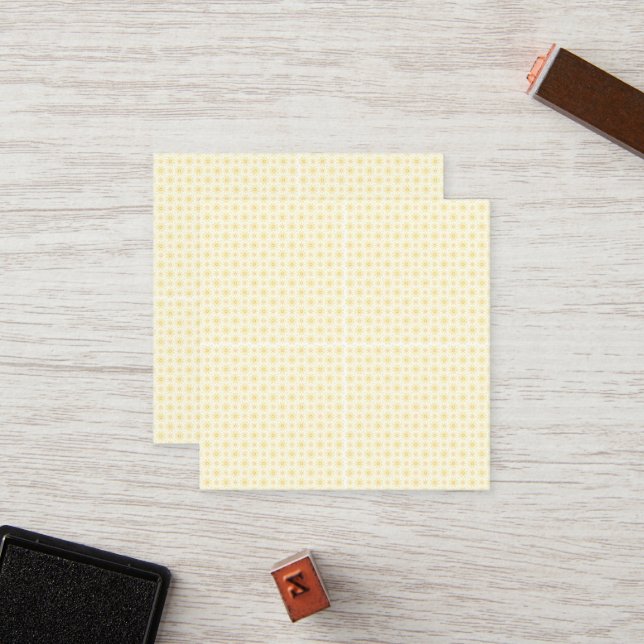 Cartão De Fidelidade fundo amarelo e branco com pequenos círculos (Frente/Verso In Situ)