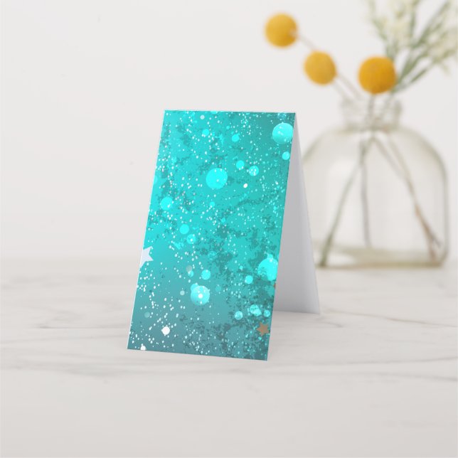 Cartão De Fidelidade Fundo do Mint Turquoise Foil (Verso)