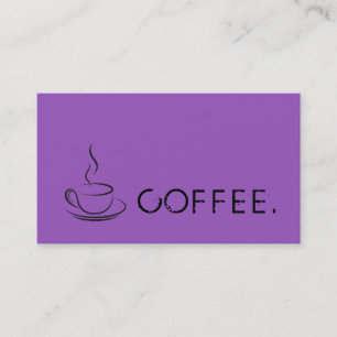 Cartão De Fidelidade Fundo Lilac Profundo de Punch de Café de Lealdade