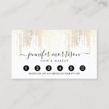 Glam Script Dourado Confetti Rain Lealdade