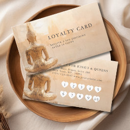 Cartão De Fidelidade Golden Buddha Heart Salon 10 Visit Loyalty Card